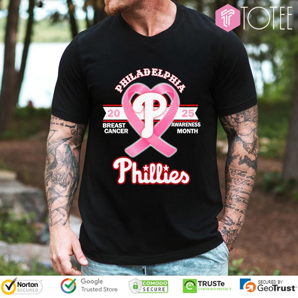 2025 Breast Cancer Awareness Month Philadelphia Phillies Baseball T-shirt